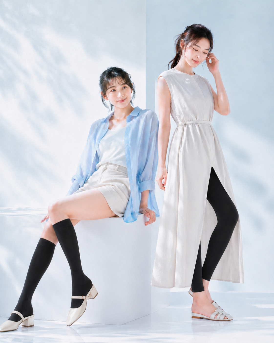 冷感着圧美脚レッグウェア メインビジュアル