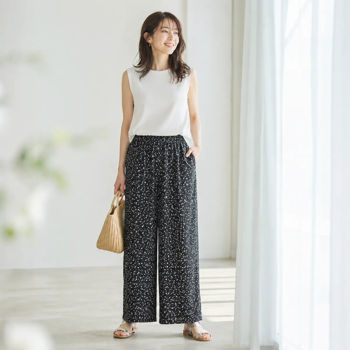 夏パンをはいた着用イメージ